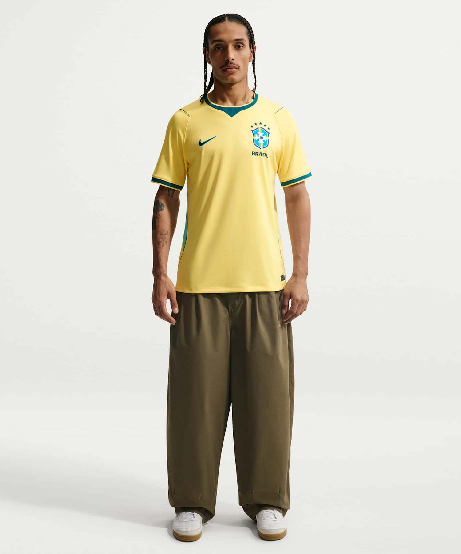 CBF M NK DF JSY SS STAD HM - CANARY / LIGHT MENTA / (GEODE TEAL) (NO SPONSOR)