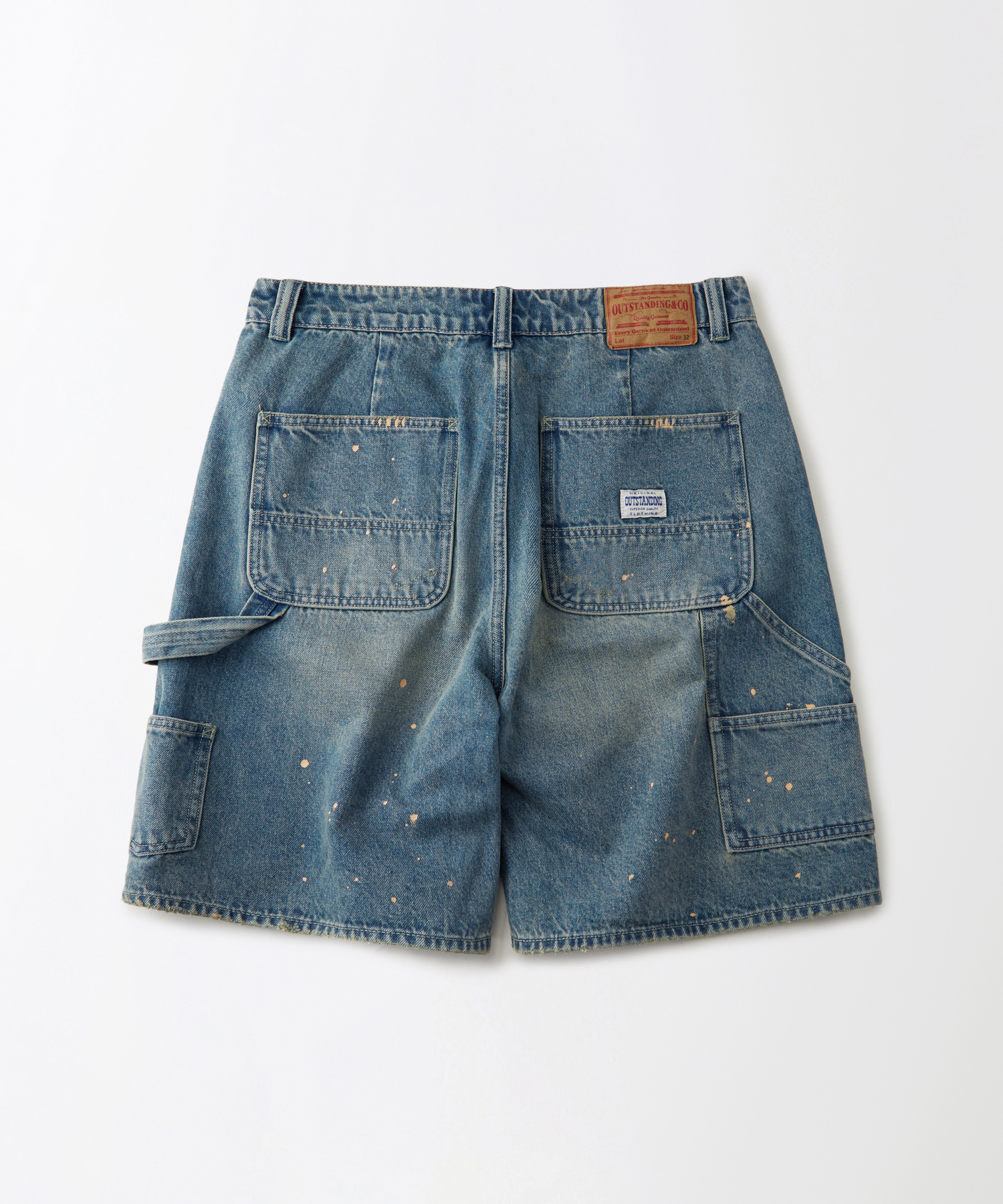 Джинсовые шорты-карпентеры - washed dirty blue