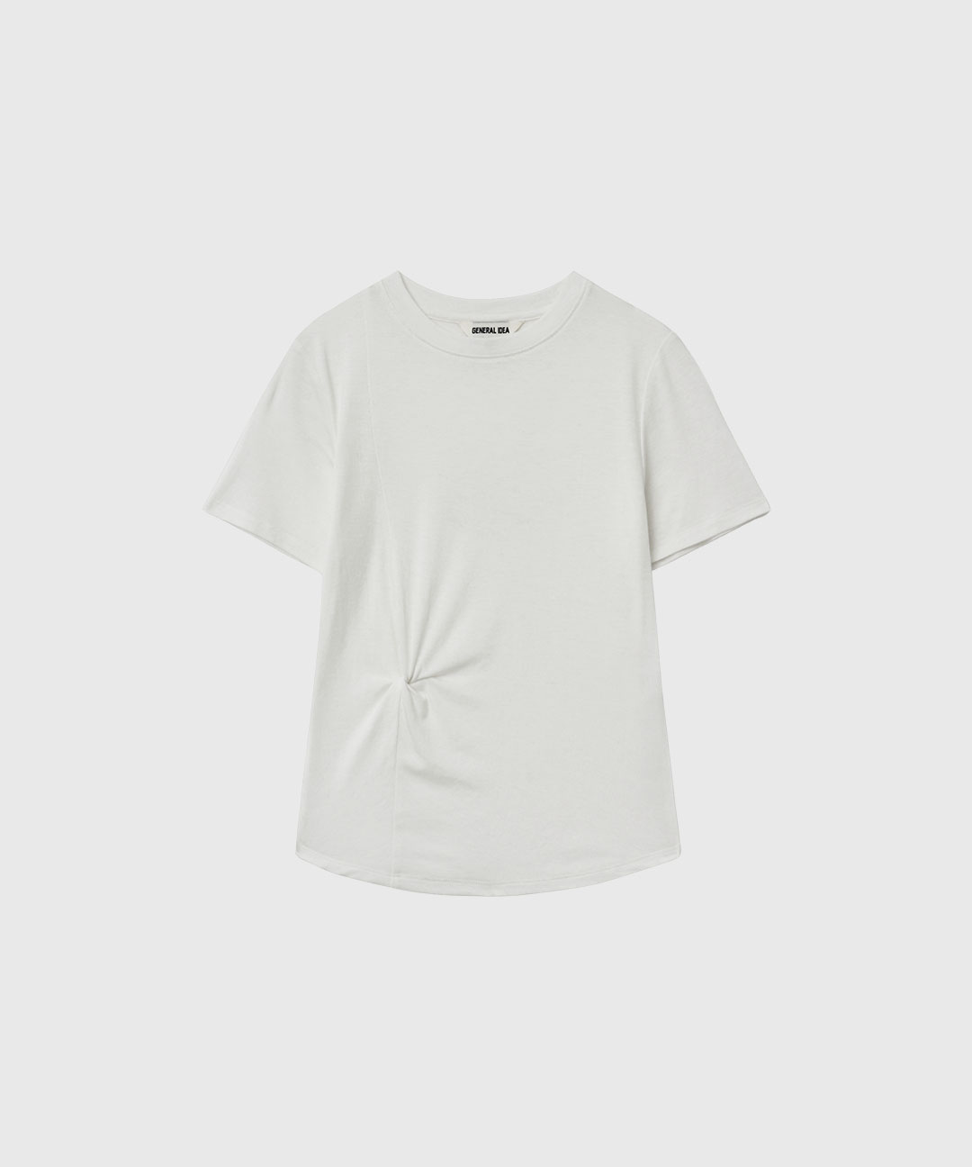 woman acetate twist half t-shirt [white]