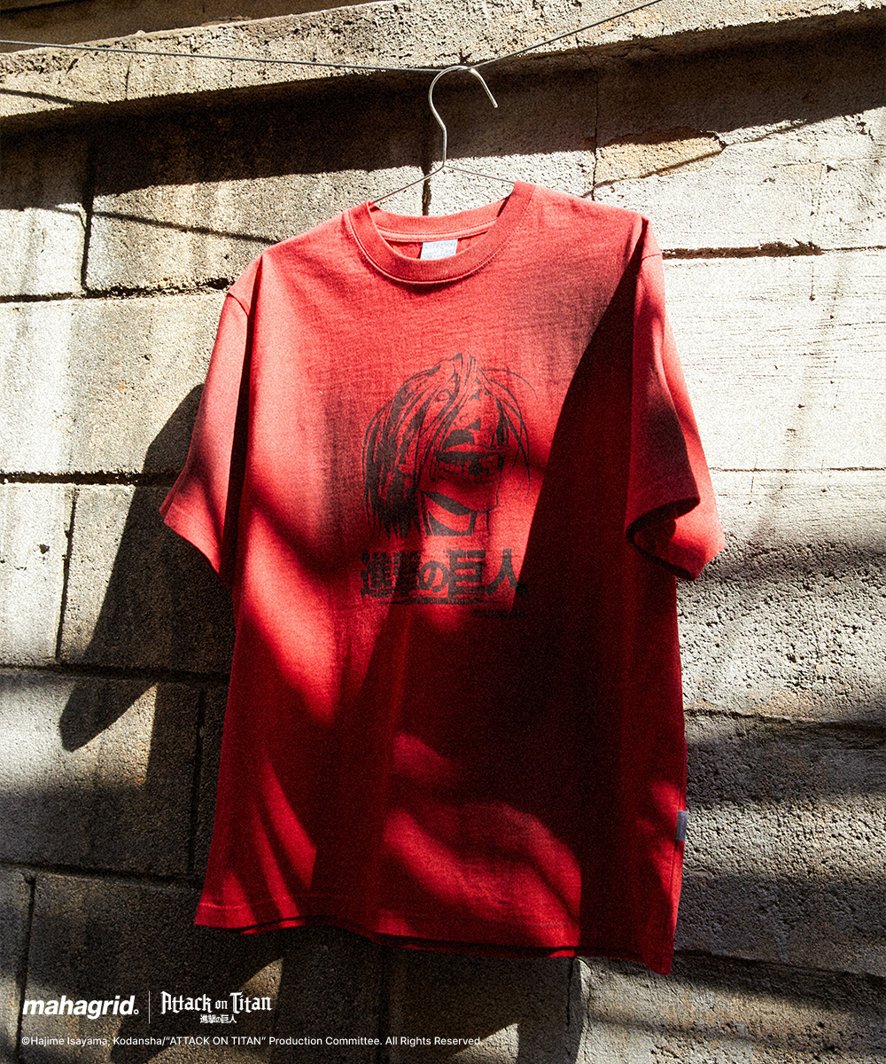 [ATTACK ON TITAN] DIRTY WASHED EREN BERSERK TEE RED(MG2GMMT501T)