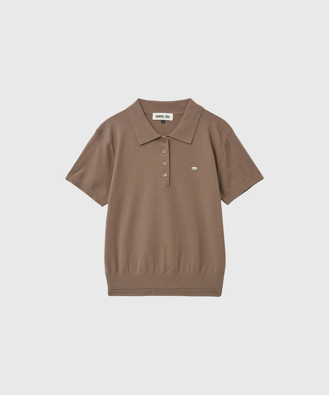 woman airy essential collar half knit [mocha]