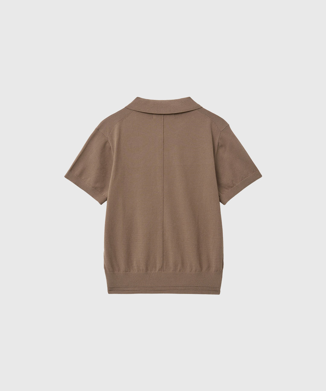 woman airy essential collar half knit [mocha]