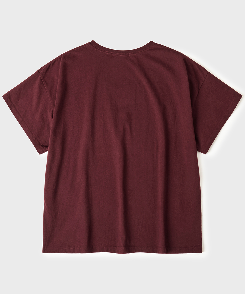 Layered Circle Chain 1 / 2 Tee [Burgundy]