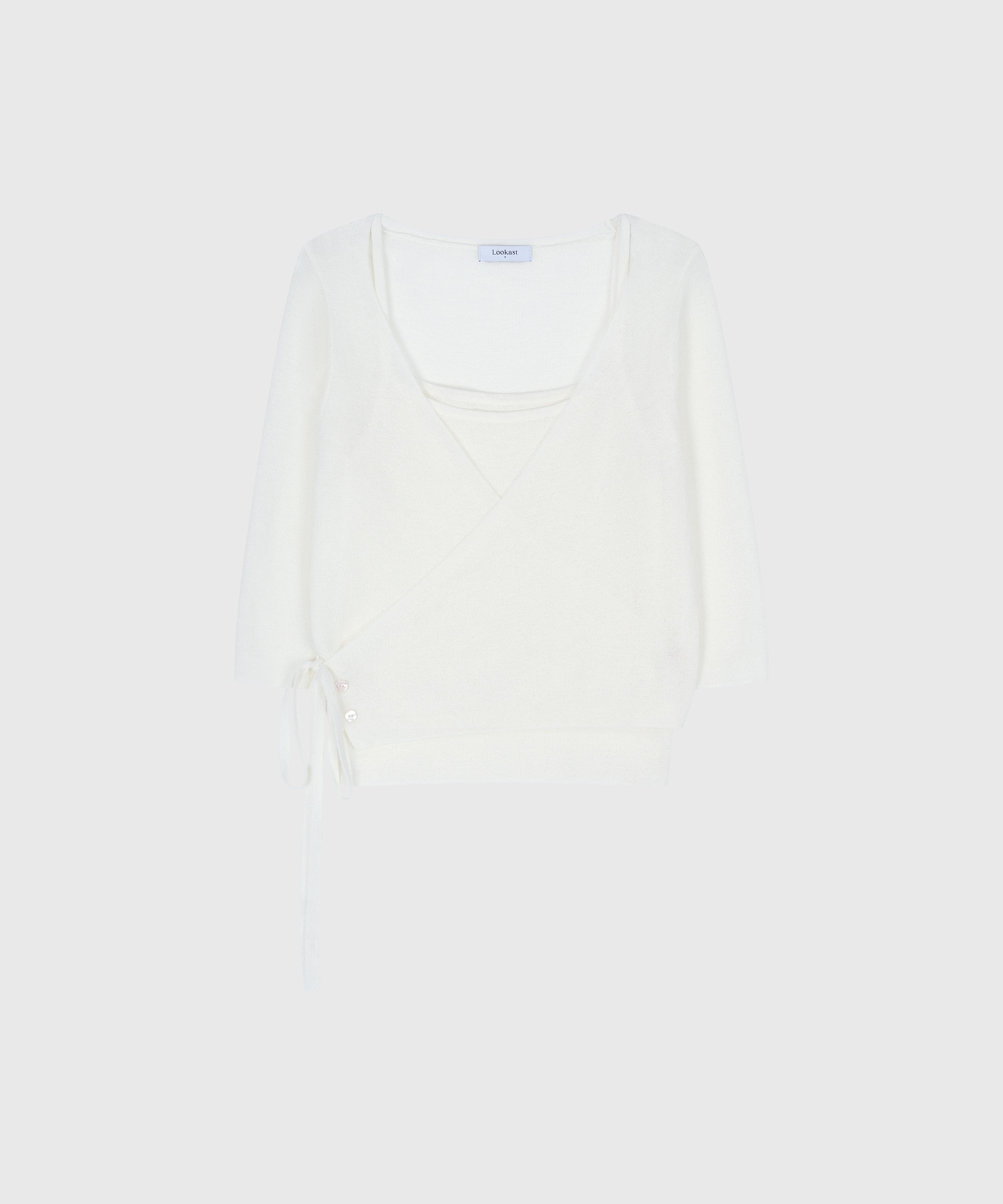 AURORE WRAP KNIT CARDIGAN SET_IVORY