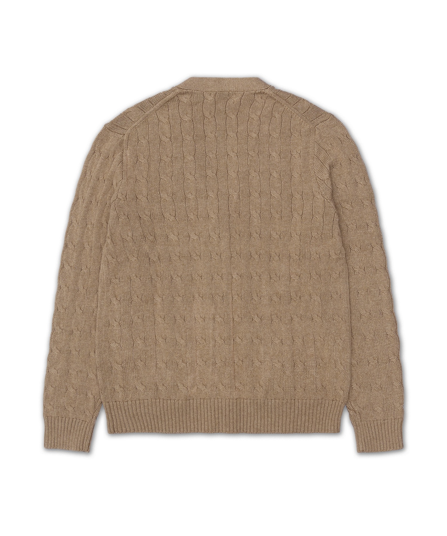 LSVNCBLCRDPP-LONG SLEEVE-CARDIGAN 5 / 1 ROVING COTTON-BROWN