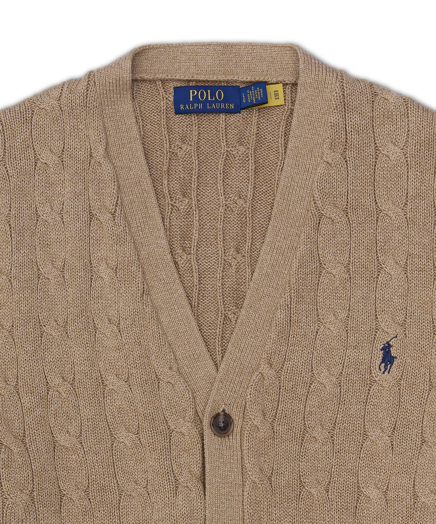 LSVNCBLCRDPP-LONG SLEEVE-CARDIGAN 5 / 1 ROVING COTTON-BROWN