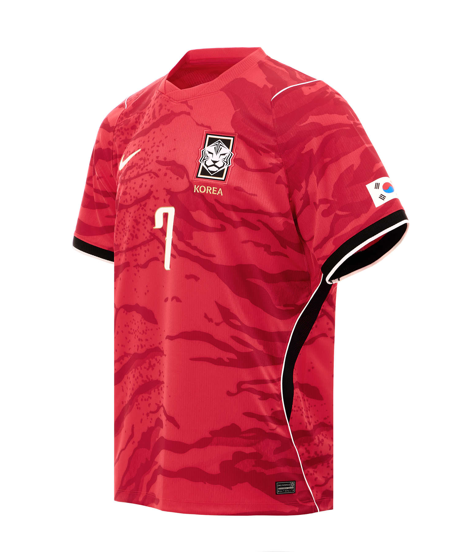 AS KOR M NK DF JSY SS STAD HM - GLOBAL RED / BLACK / WHITE / (CLUB GOLD) (No Sponsor)