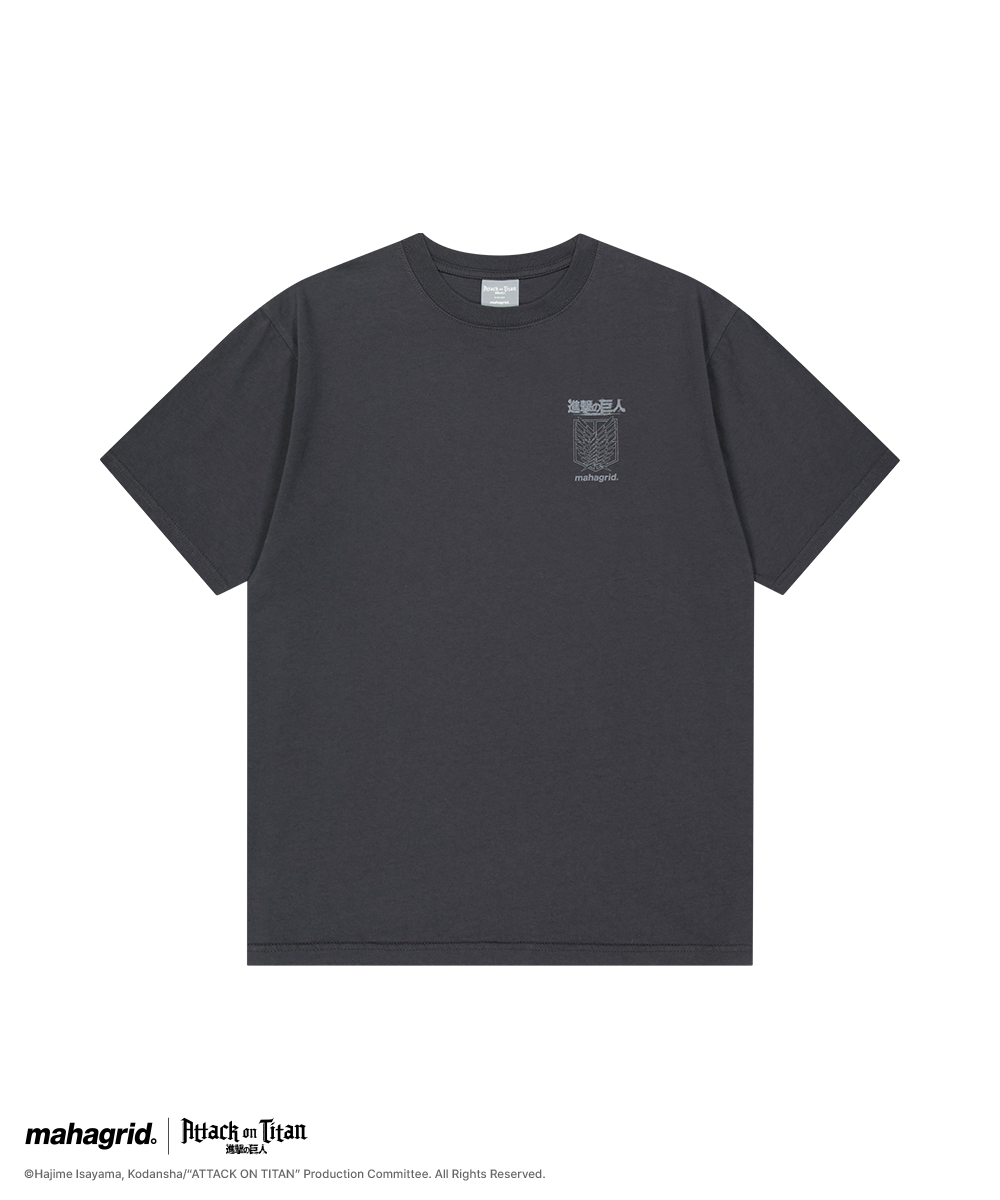 [ATTACK ON TITAN] WASHED COLOSSUS TITAN TEE CHARCOAL(MG2GMMT511T)