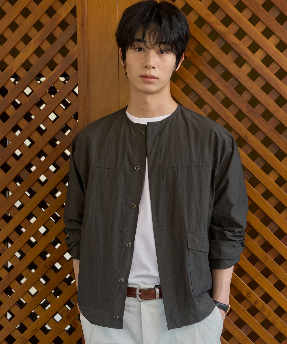Leto Washed Jacket_ANTIQUE BLACK(WB6OT11)