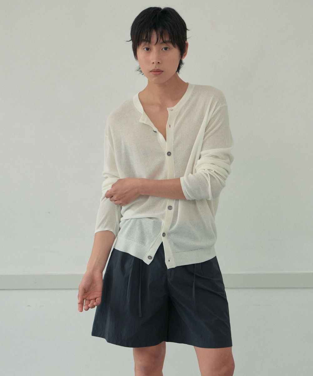 Flow Linen Cardigan_IVORY(WC26KN53)