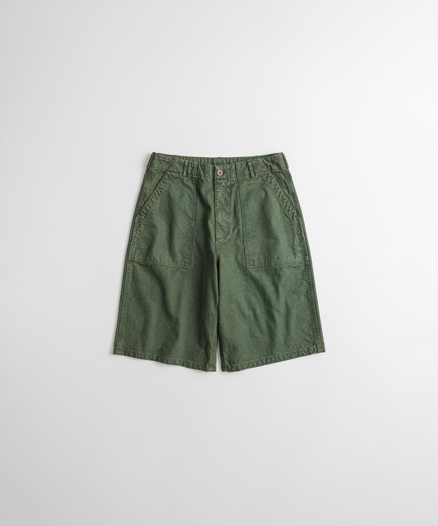 DYED CANVAS FATIGUE 1 / 2 PANTS olive