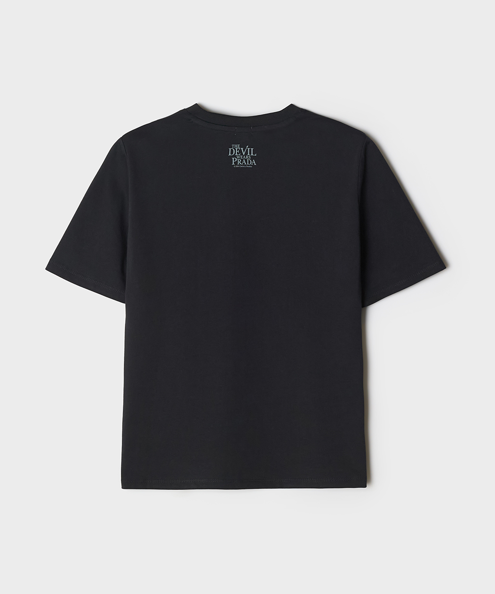 Футболка кроп [Дьявол носит Prada] (BLACK)_SPRLG25U18