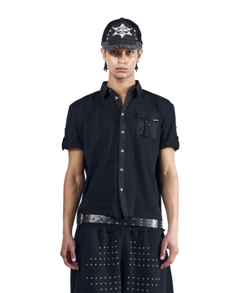 Roll-Up Pocket Shirts (Black) thumbnail 9