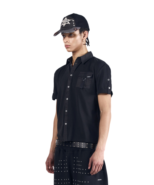 Roll-Up Pocket Shirts (Black) thumbnail 10