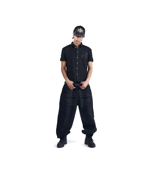 Roll-Up Pocket Shirts (Black) thumbnail 13