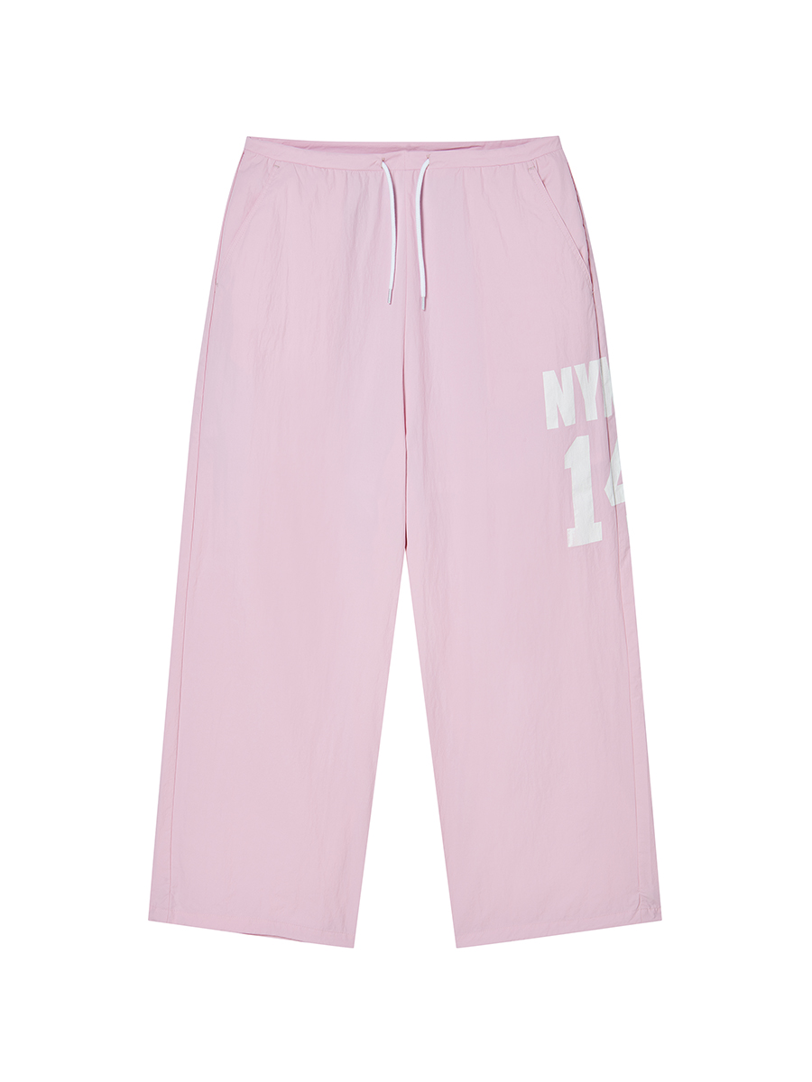 14 WIDE TRACK PANTS розовый