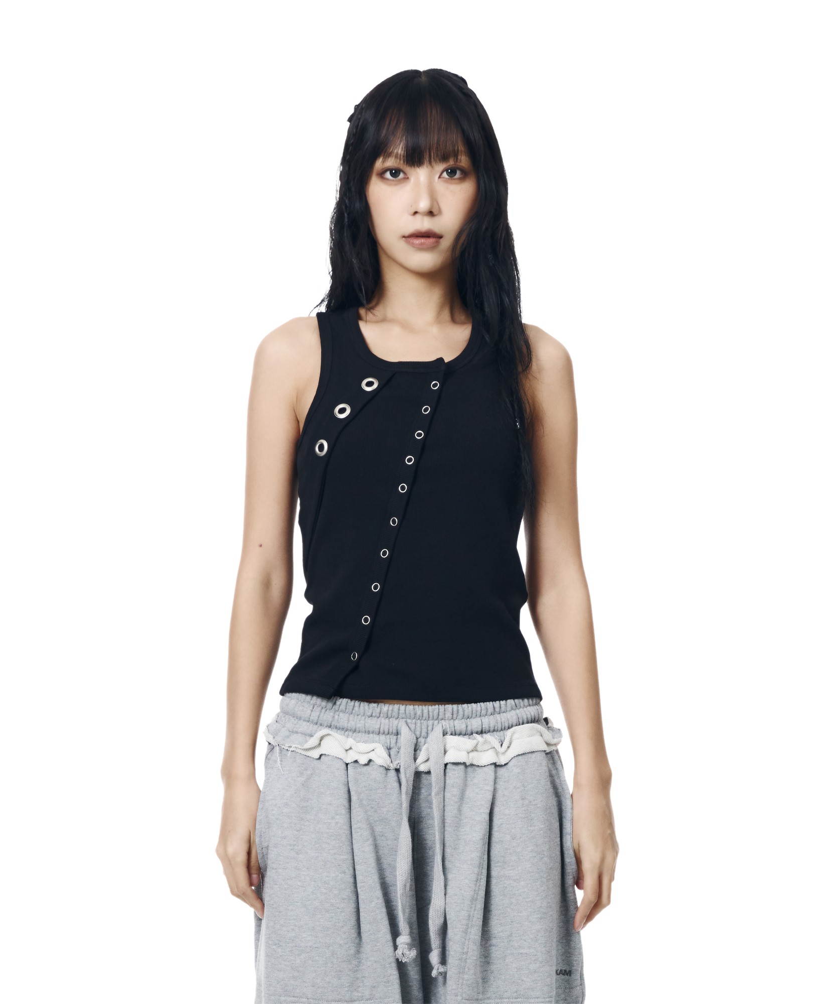 Oblique Snap Sleeveless (чёрный)