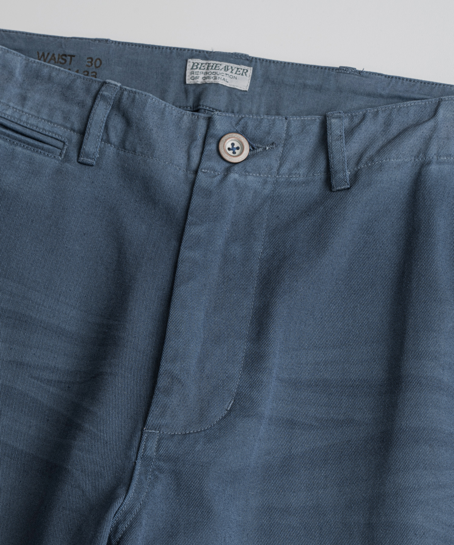 USED 1942 CHINO TROUSERS тёмно-синий