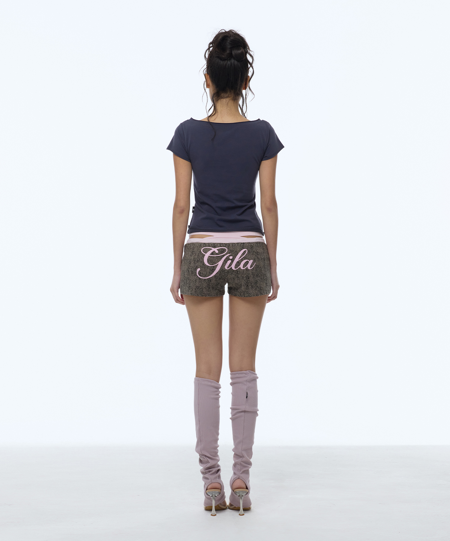 SLOGAN BOAT NECK T-SHIRTS_NAVY