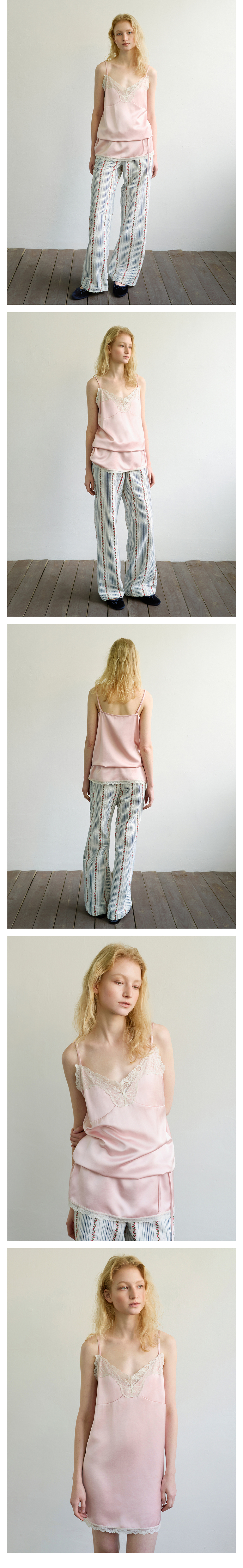 LACE SLIP MINI DRESS - PINK