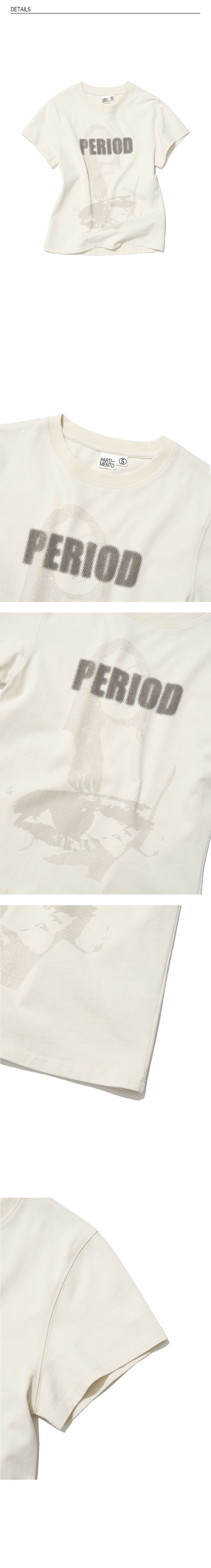 PERIOD PRINTED TEE - 7 COLORS IVORY