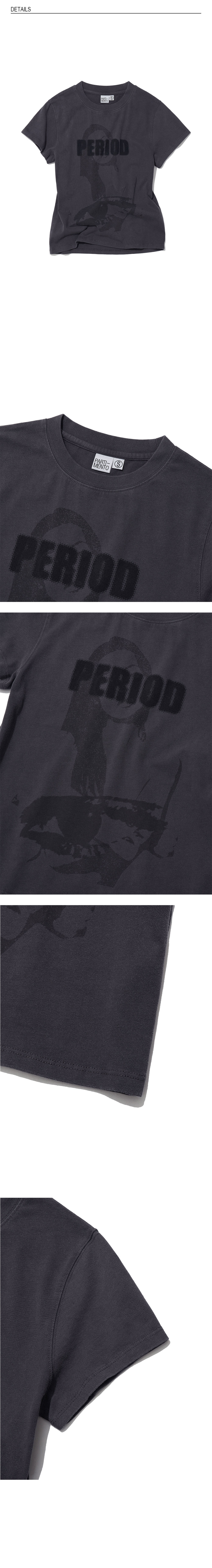 PERIOD PRINTED TEE - 7 COLORS CHARCOAL