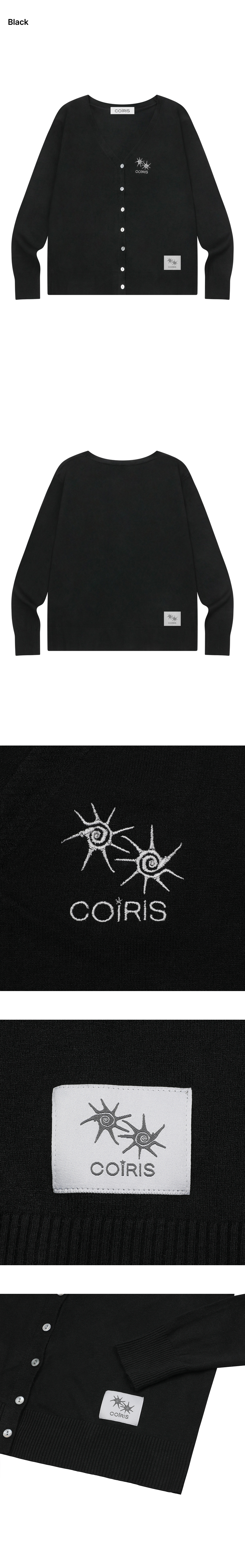 V-NECK CARDIGAN - 4 COLORS BLACK