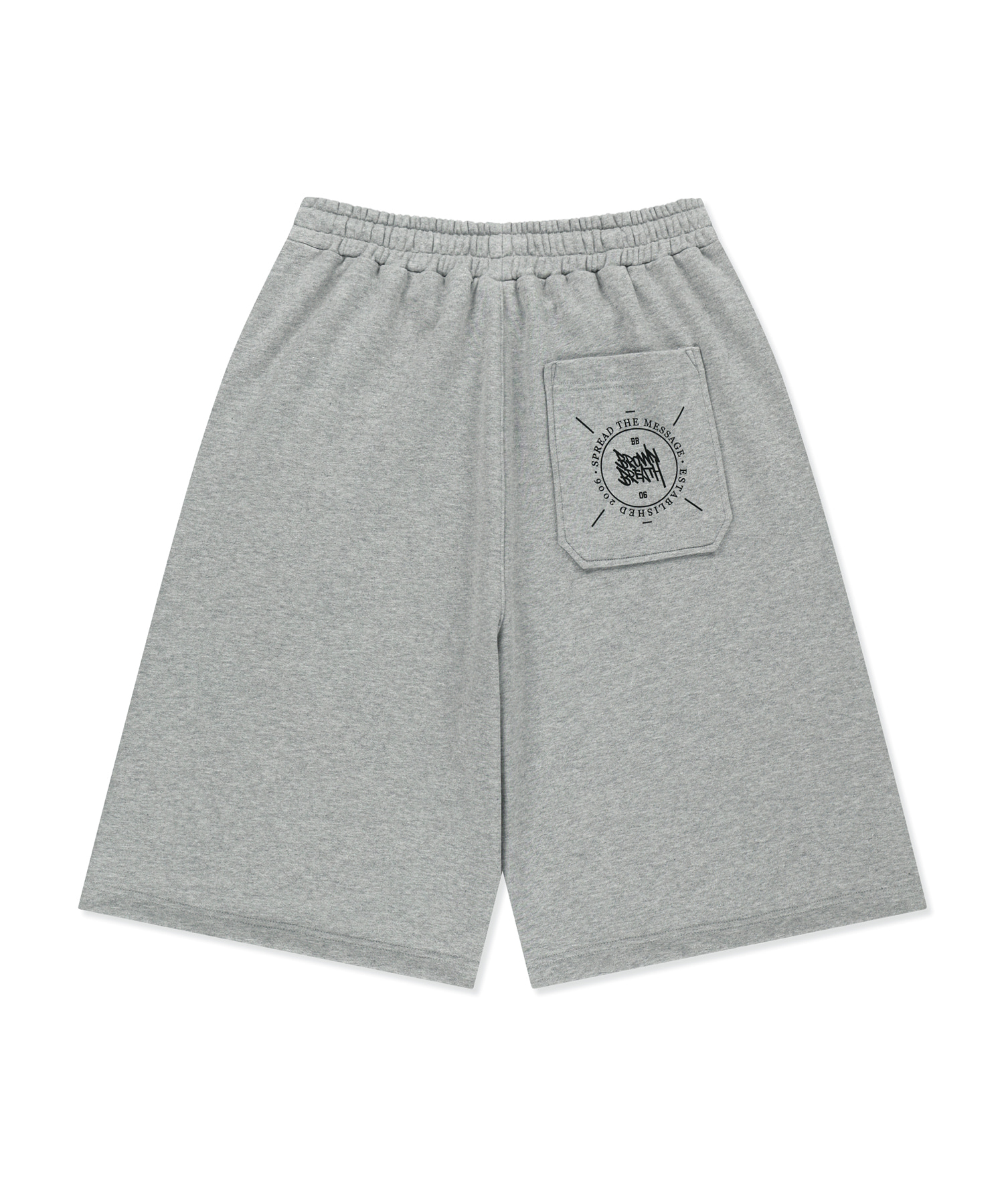 STAMP TAG SHORTS - MELANGE серый