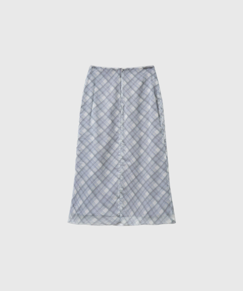 Check Sheer Long Skirt [FOG GREY] / GF2LSK510 thumbnail 3