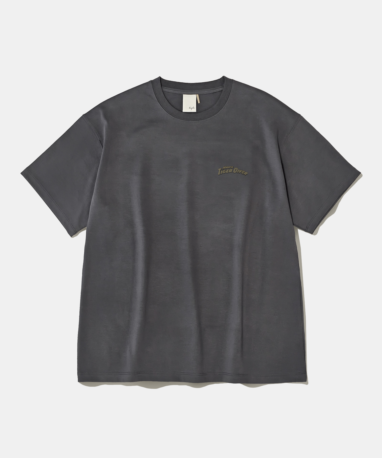 [Machine Wash] KKAHO HAENYEO Short Sleeve T-shirt T104 уголь