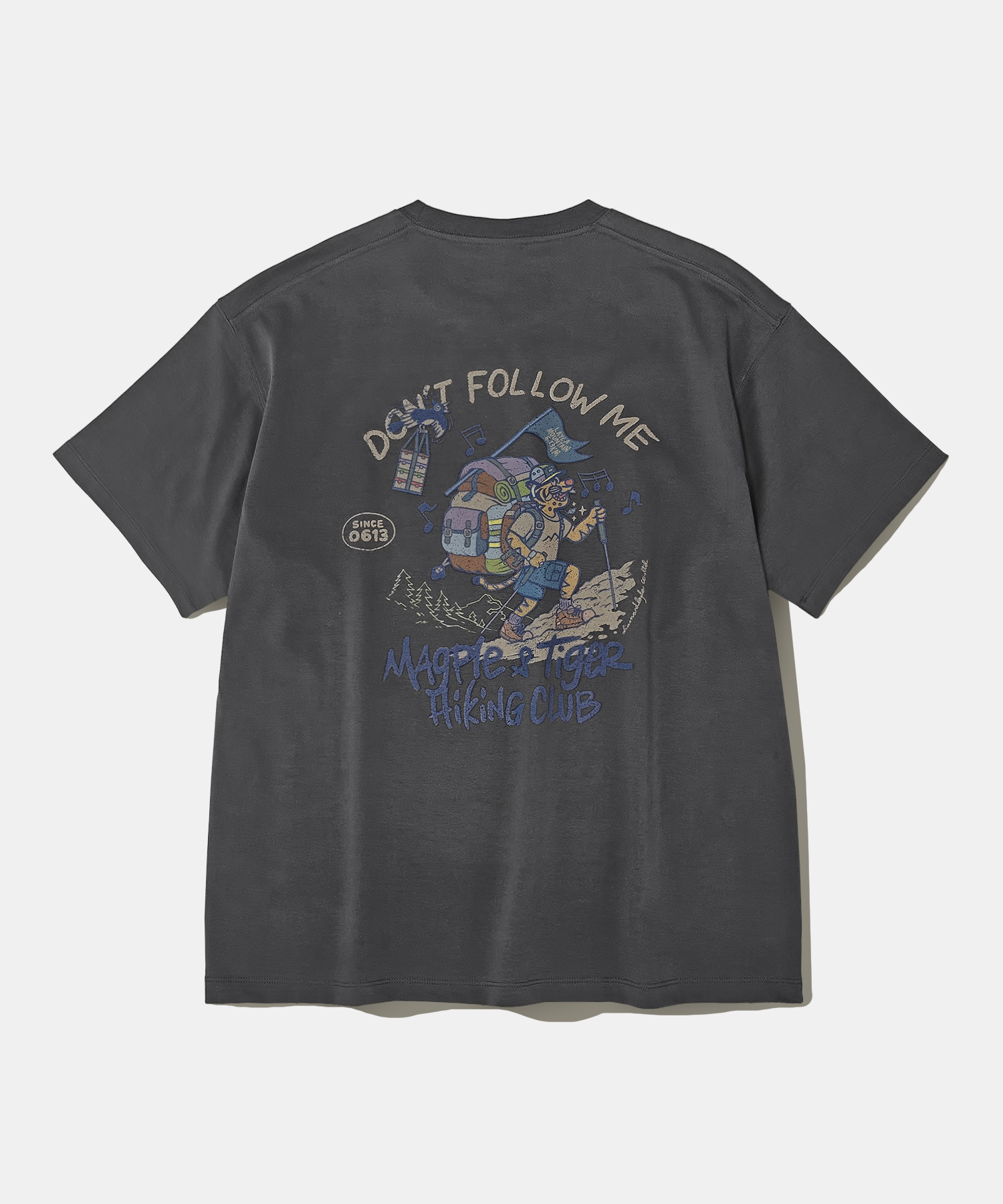 [Machine Wash] KKAHO HIKING Short Sleeve T-shirt T105 уголь