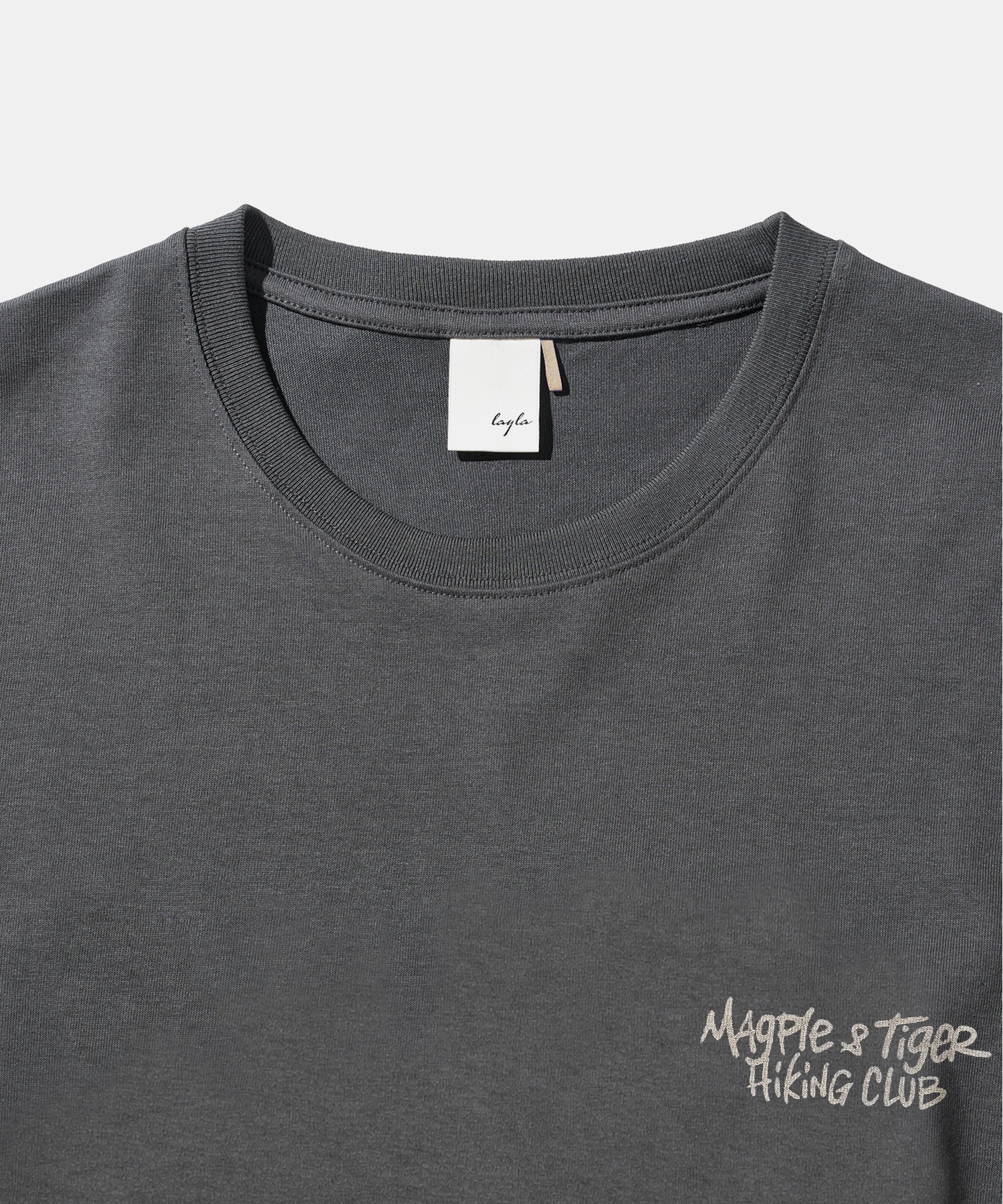 [Machine Wash] KKAHO HIKING Short Sleeve T-shirt T105 уголь