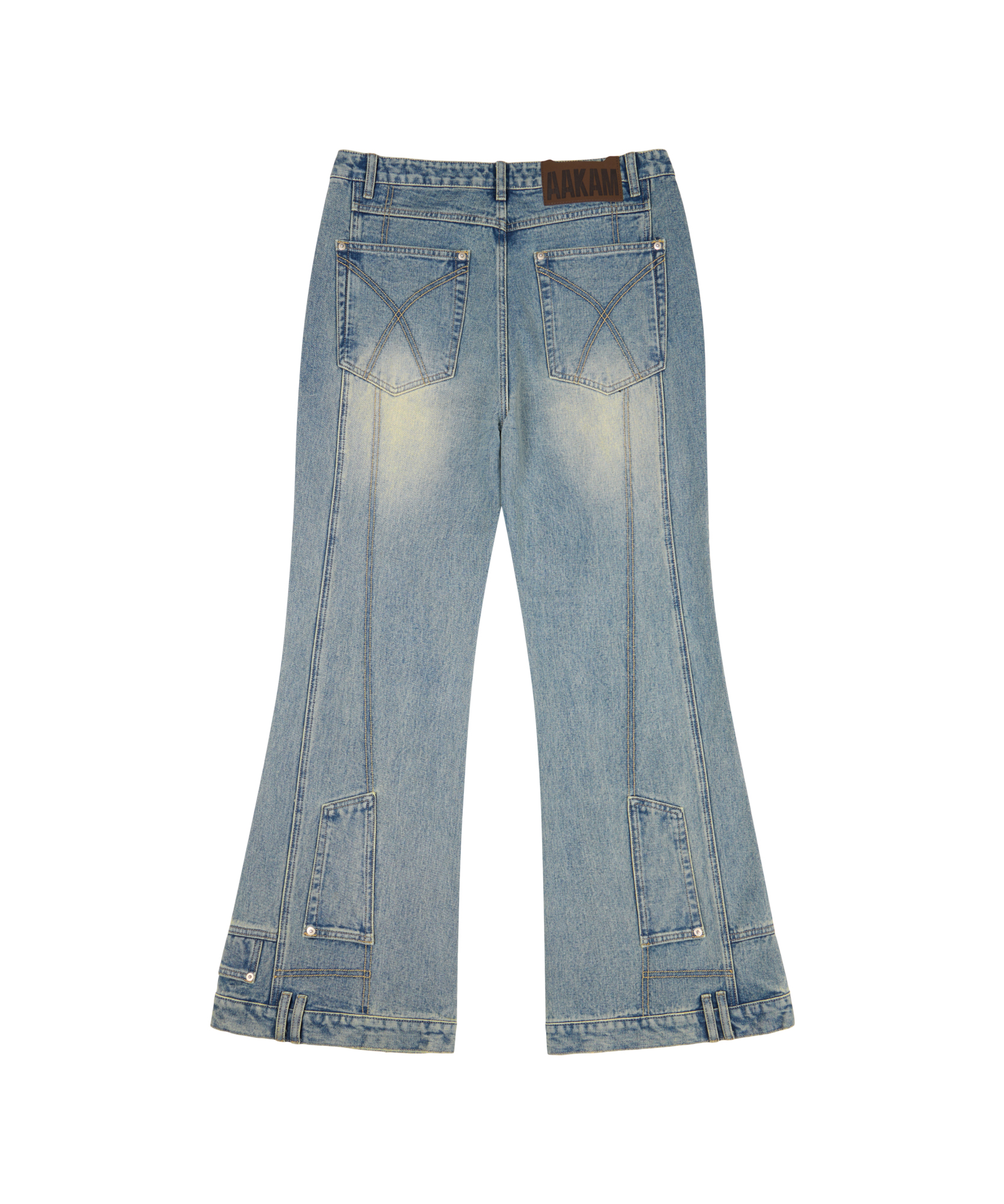 Upside-Down Flare Denim брюки (синий)