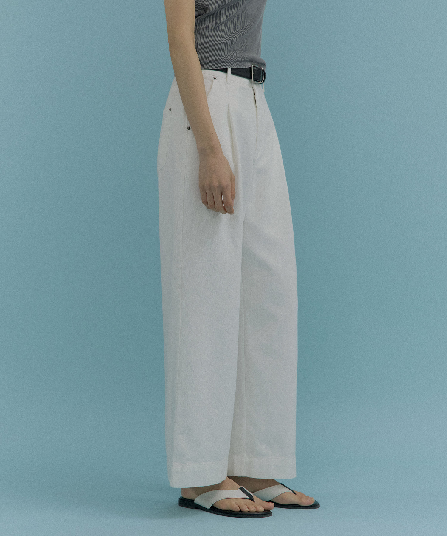 Deli Basic Cotton Pants_White