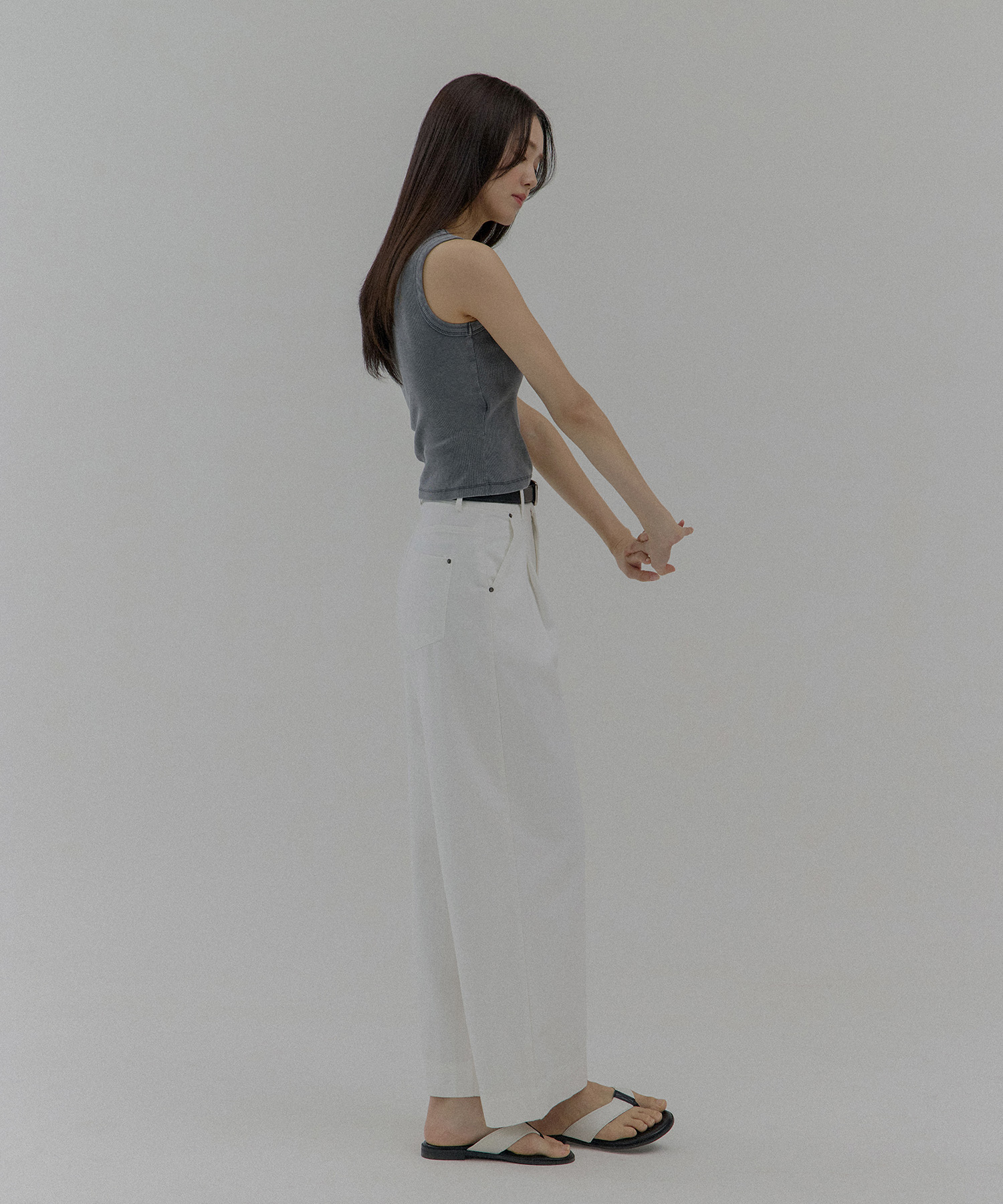 Deli Basic Cotton Pants_White