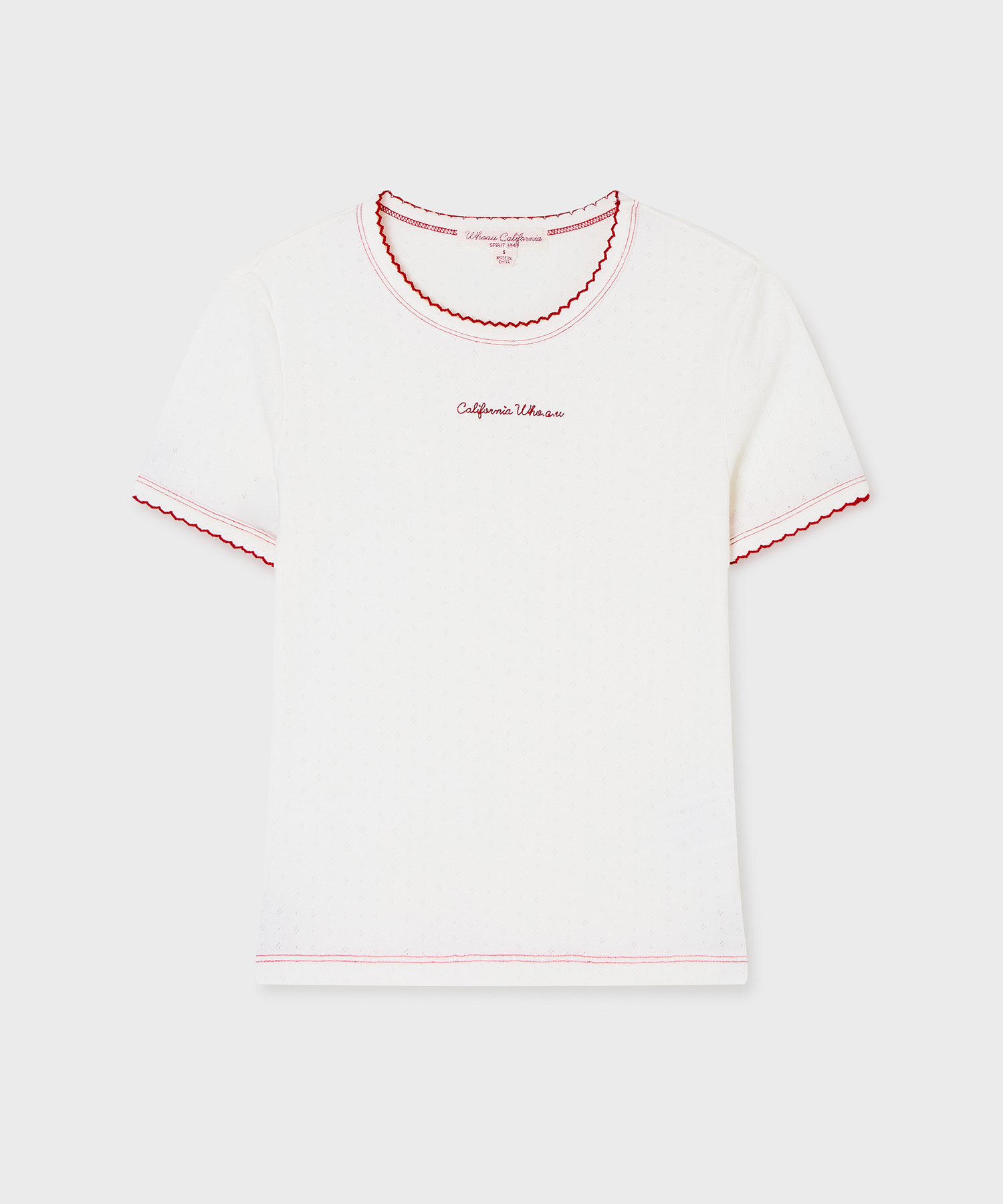 Feminine Picot T-shirt / WHRAG2531F