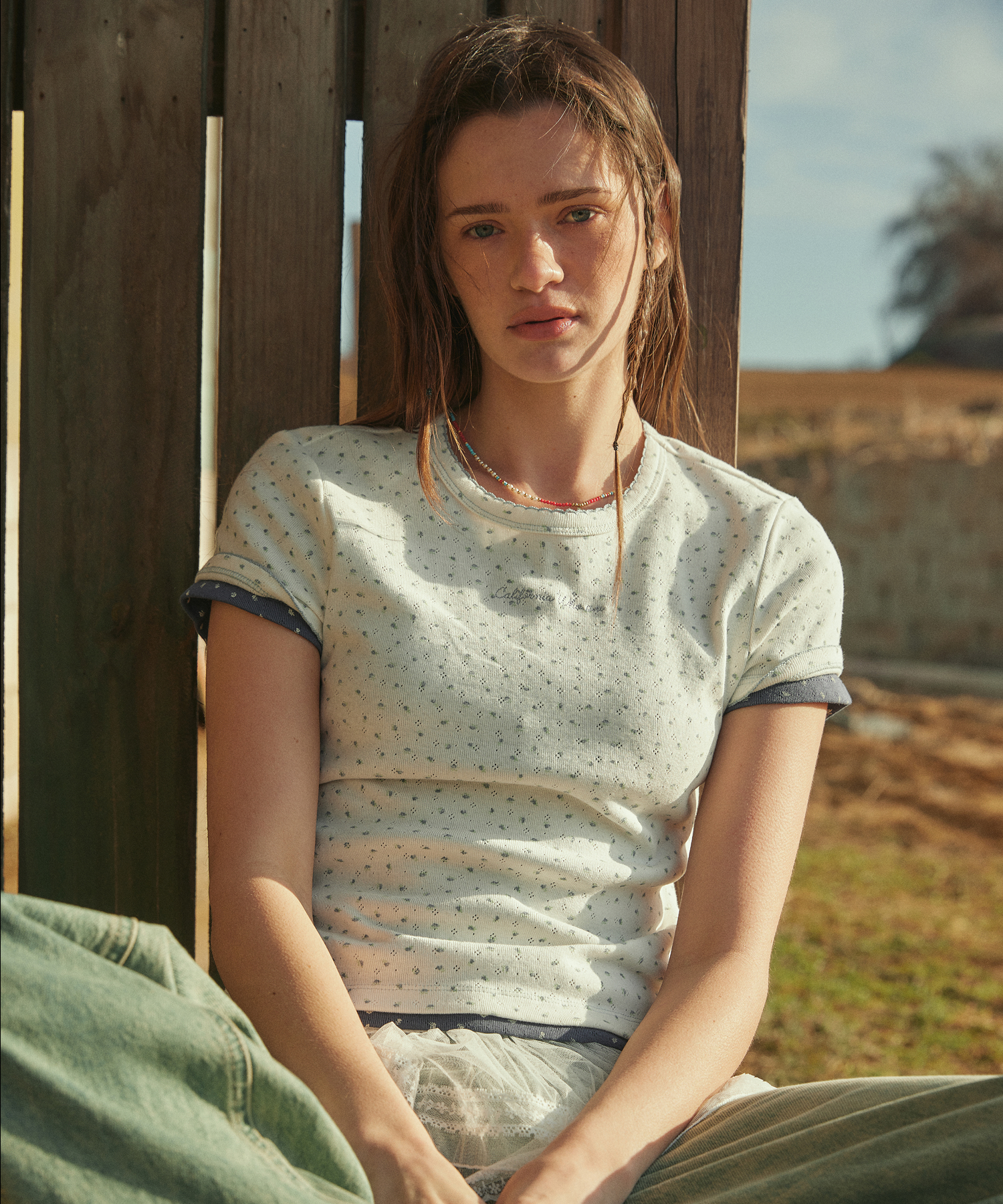 Feminine Picot T-shirt / WHRAG2531F