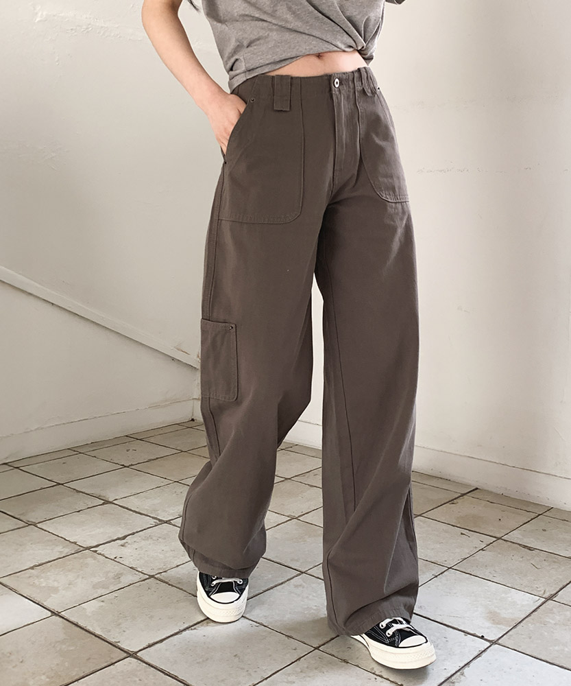 Хлопковые брюки карго Beige