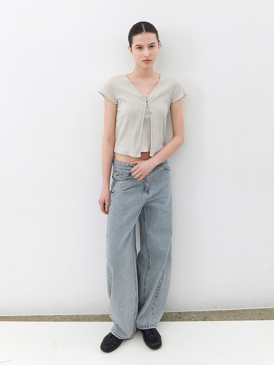 AN POINTELLE CARDIGAN CAMISOLE SET (CD-2266)