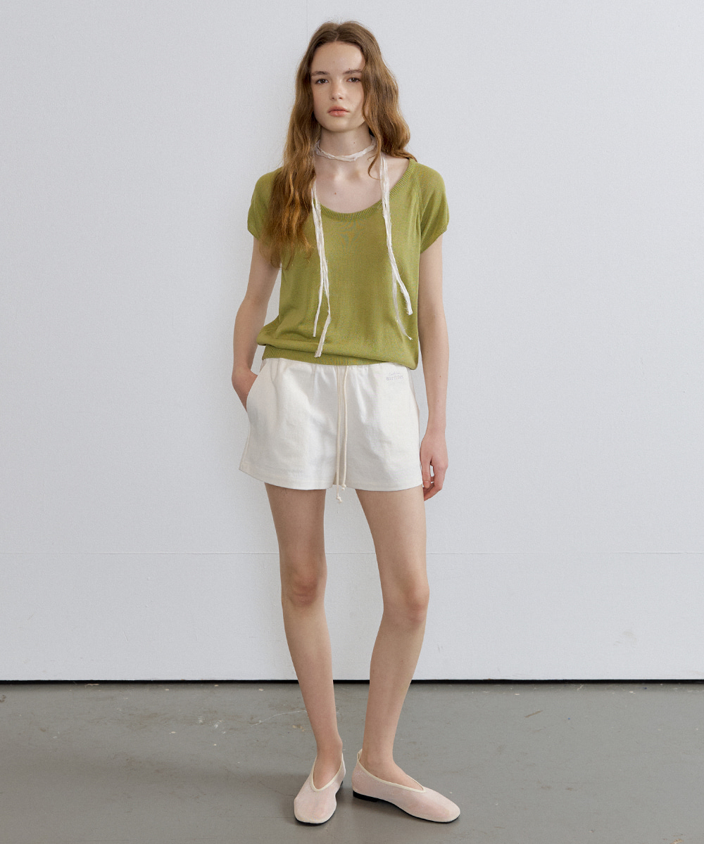 Logo banding short pants [FRSP07PT02]_Ivory