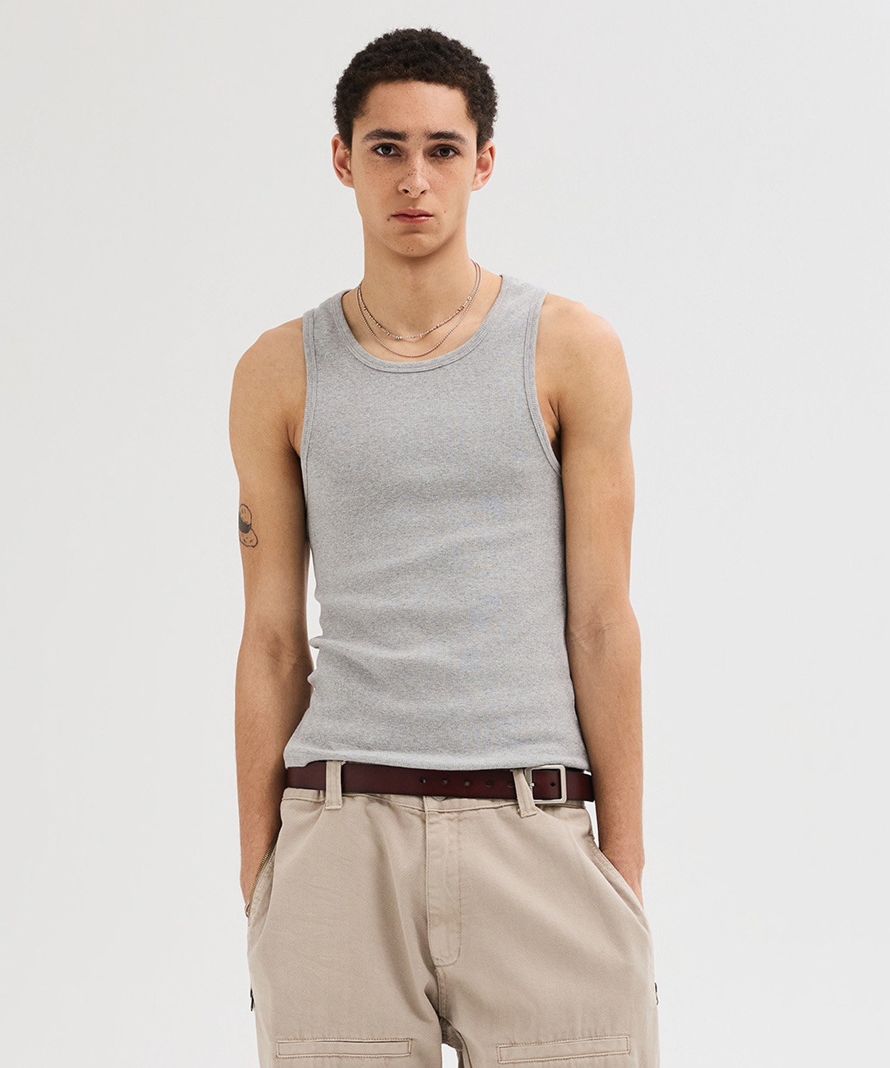 Essential Ribbed Sleeveless [серый]