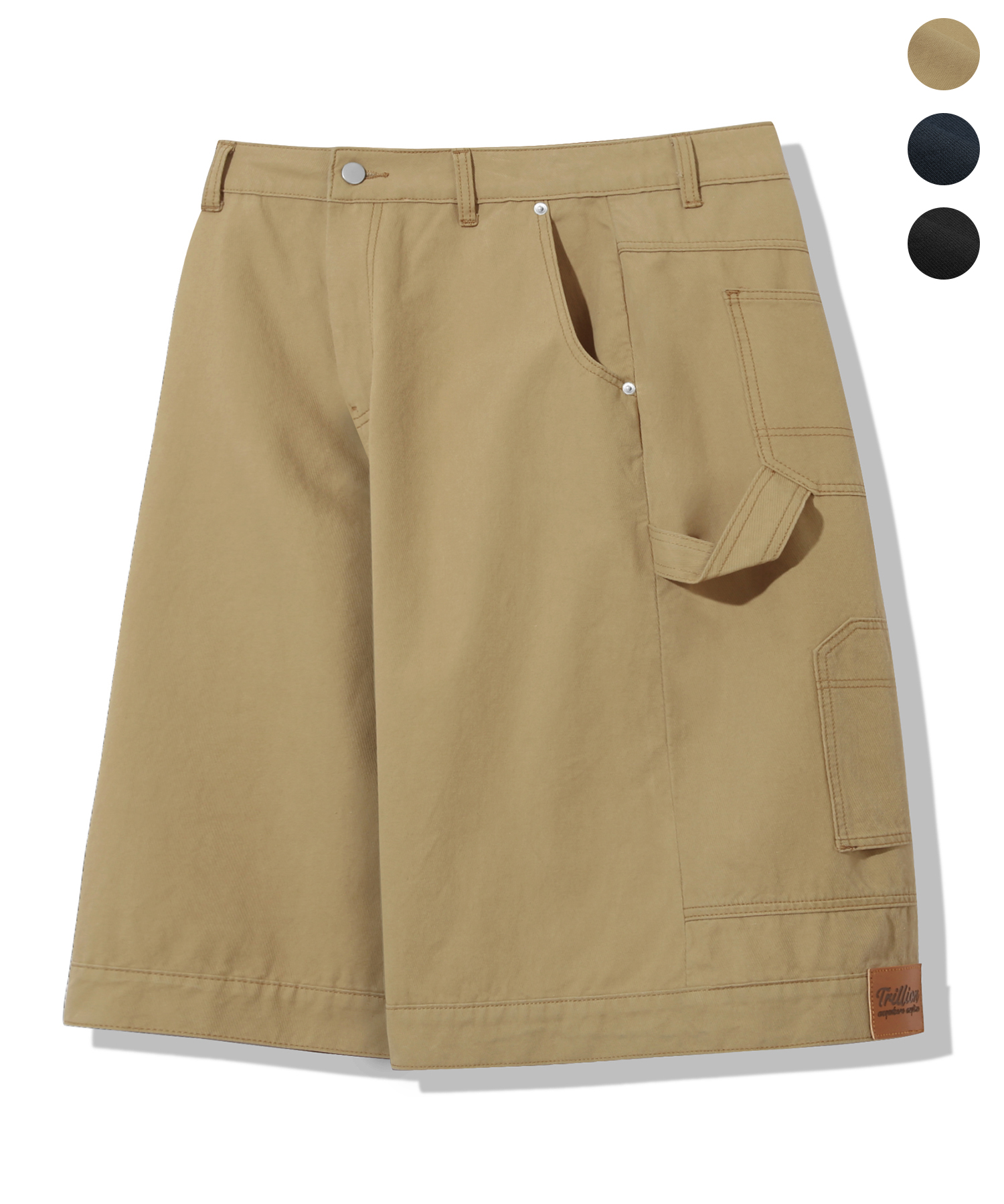 REVERSE WORK COTTON BERMUDA SHORTS 3color