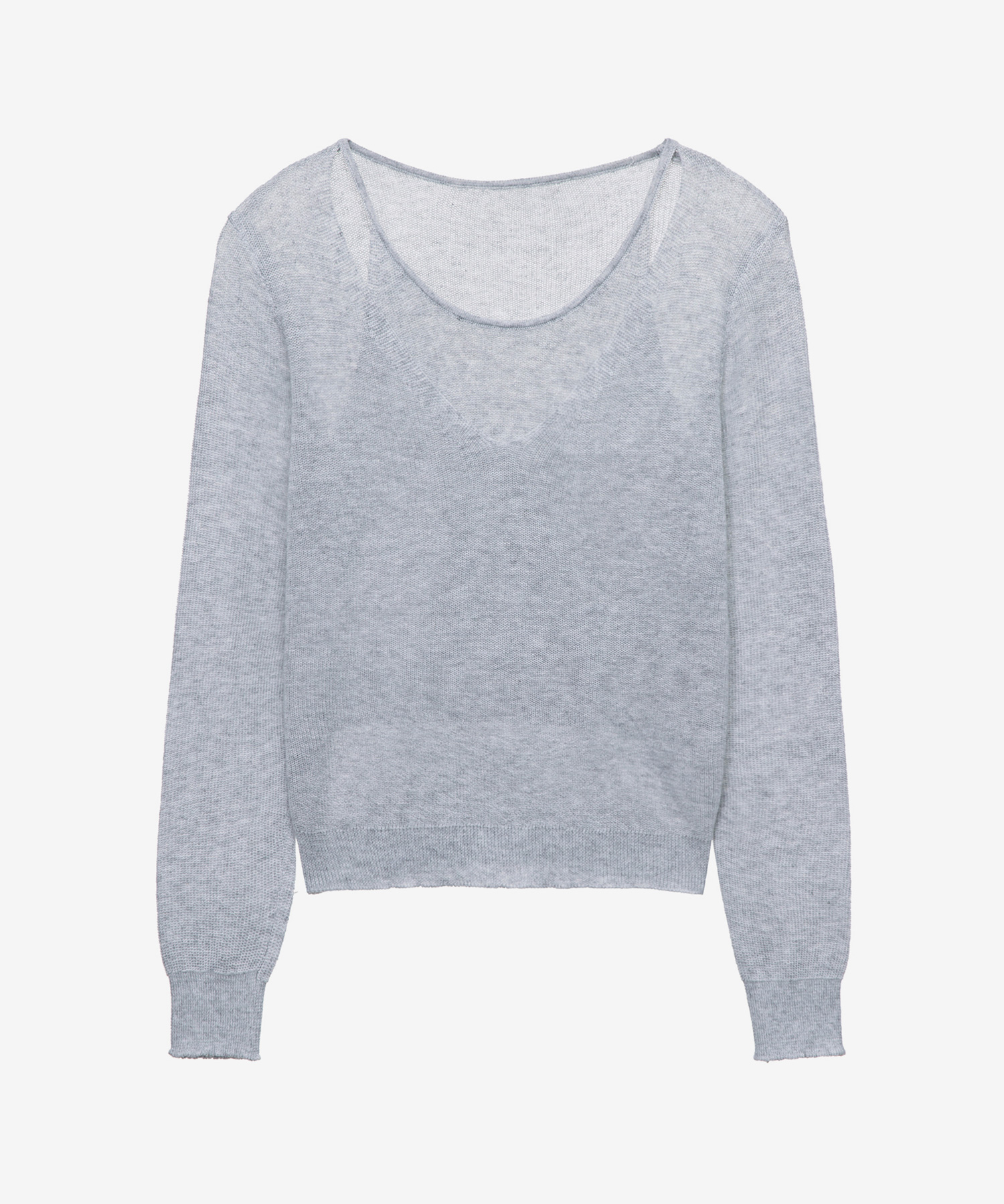 [W]V-neck Layered Knitwear - 3 colors
