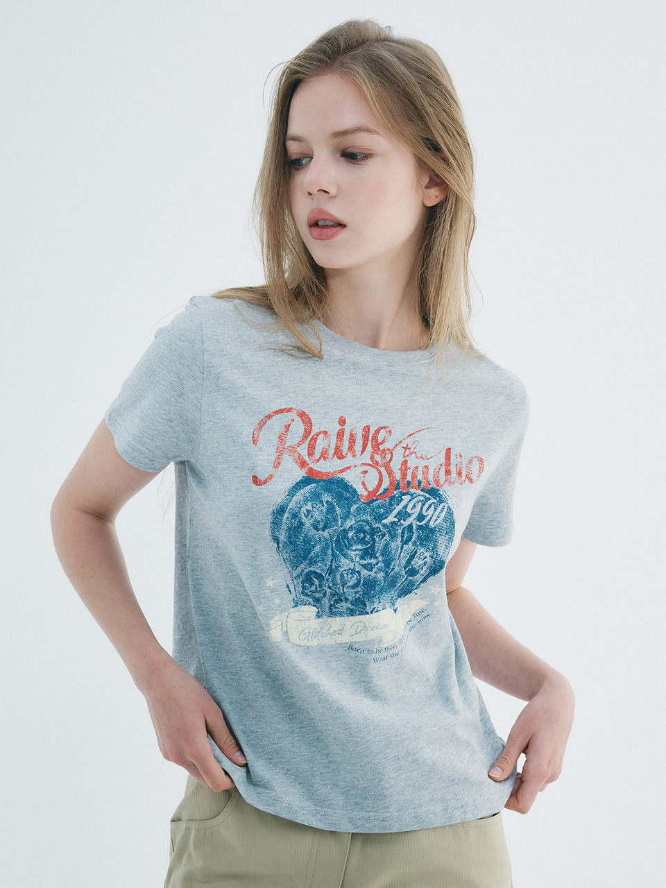 Heart Rose Blur Graphic T-shirts VW6ME435 2color