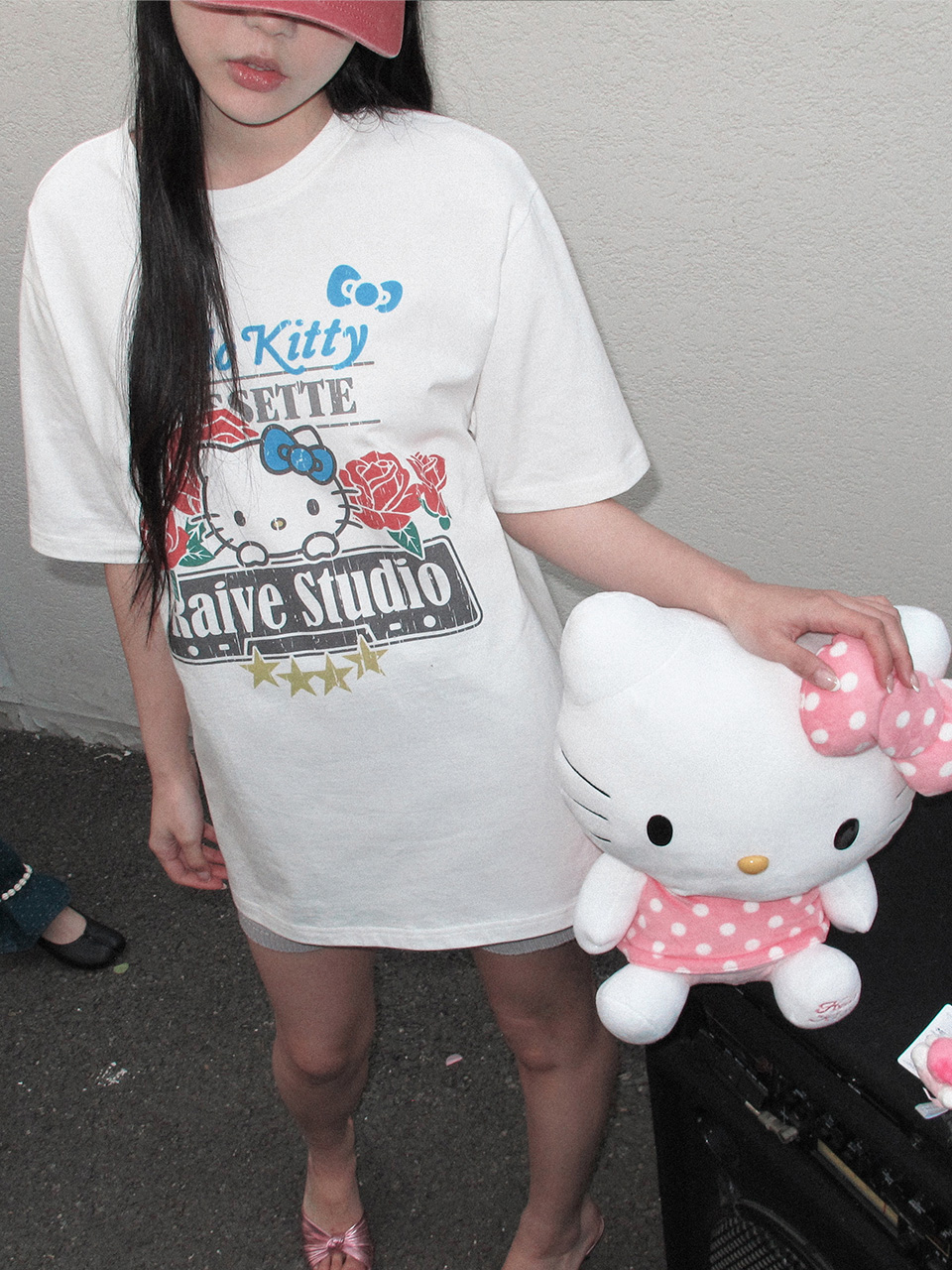 RAIVE X HELLO KITTY Rose Graphic T-shirts VW6ME001 3color