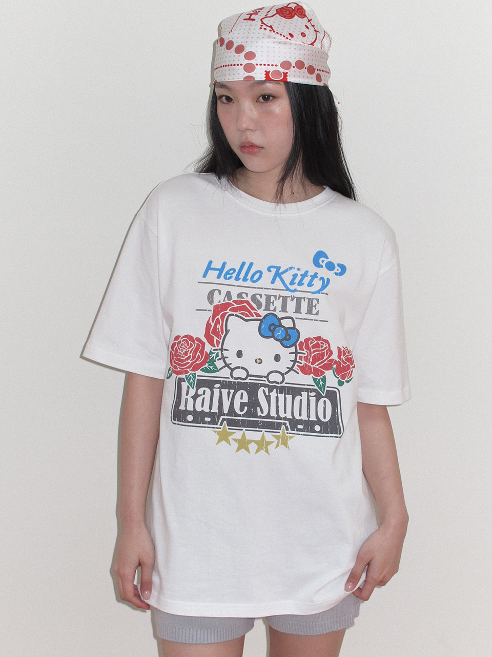 RAIVE X HELLO KITTY Rose Graphic T-shirts VW6ME001 3color