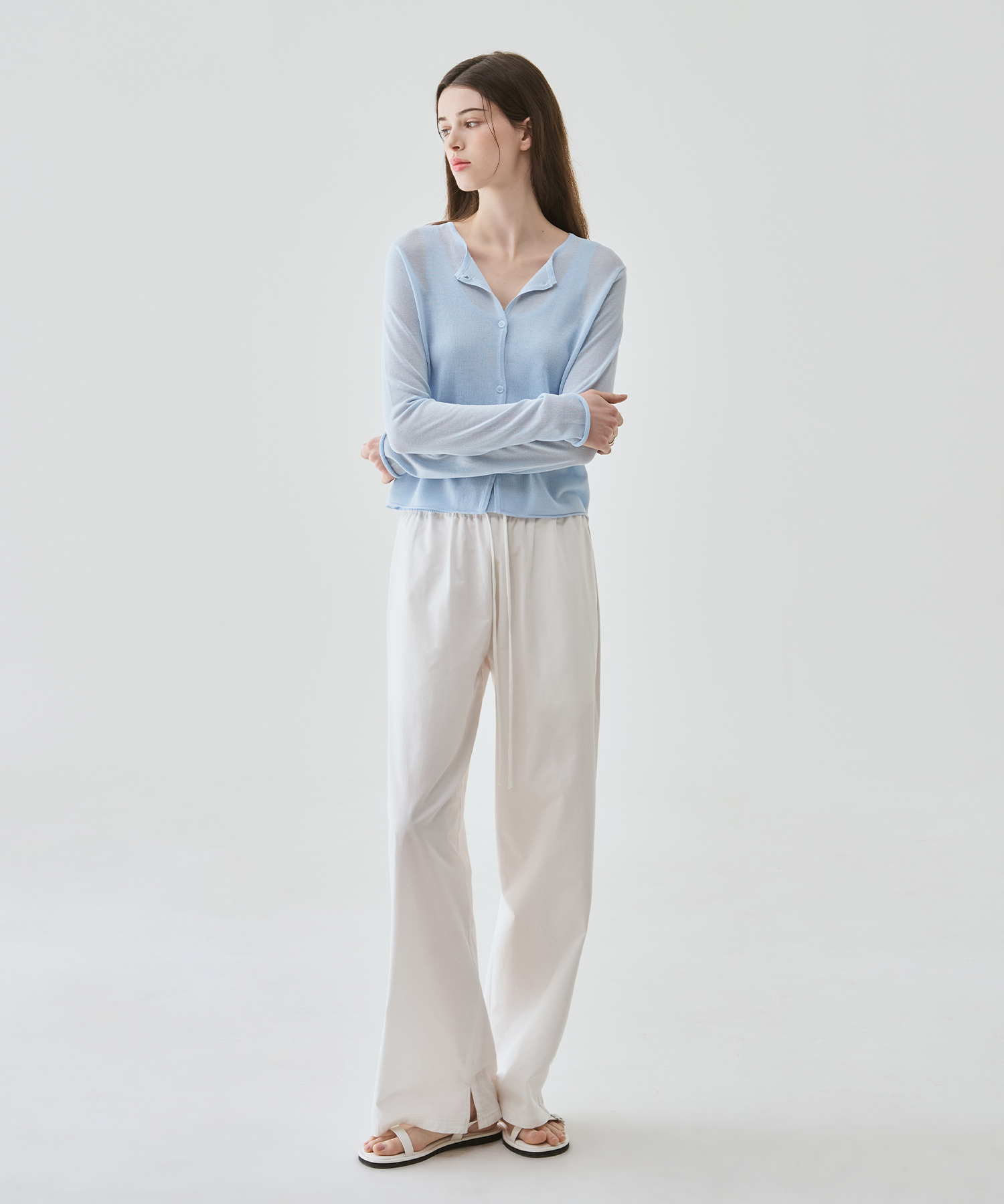 BREEZE KNIT CARDIGAN [L.BLUE]