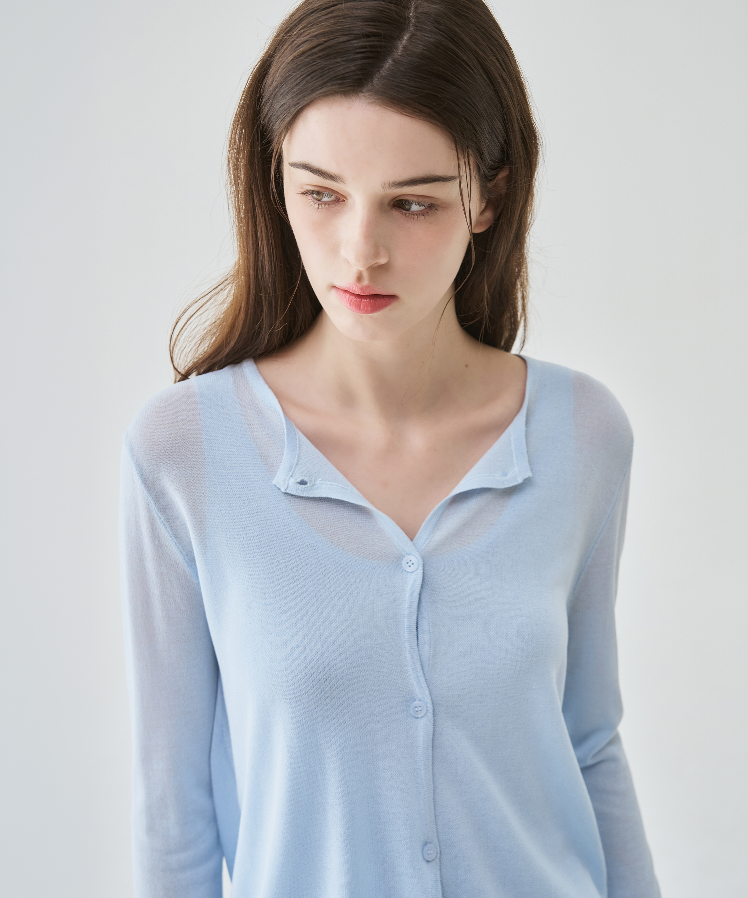 BREEZE KNIT CARDIGAN [L.BLUE]