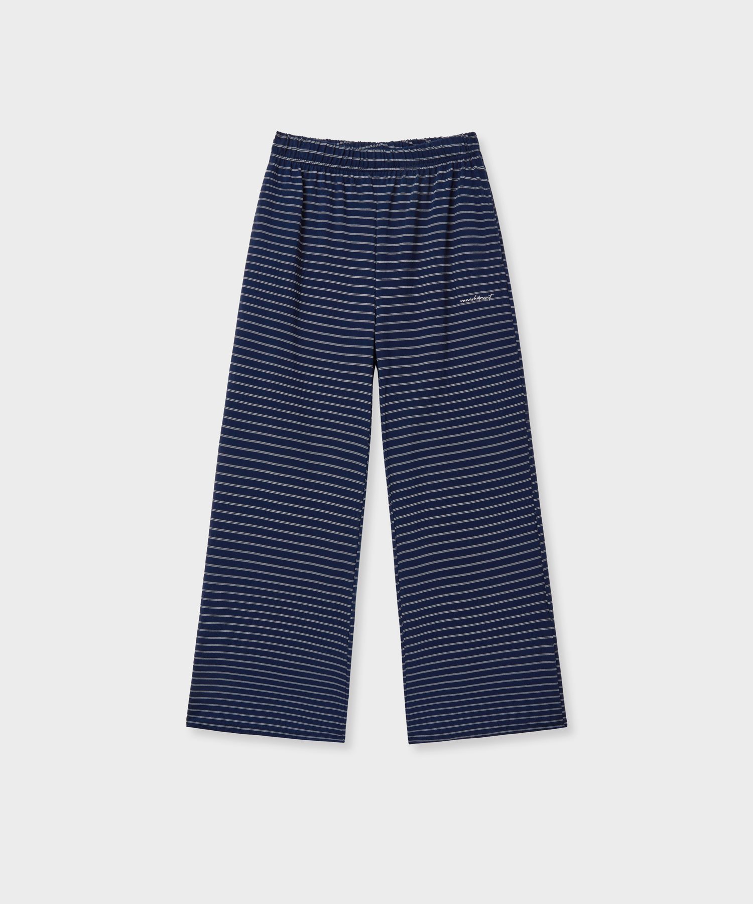 Stripe banding pants navy