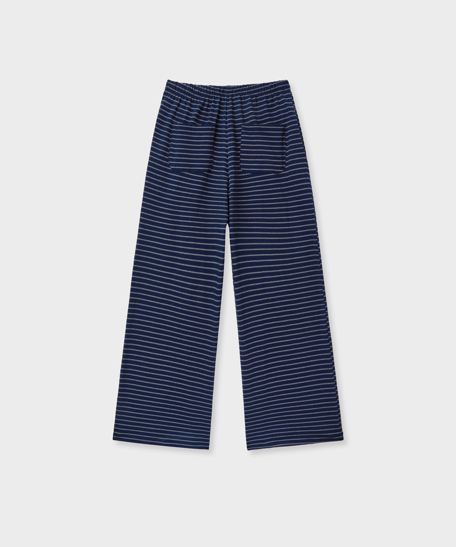 Stripe banding pants navy